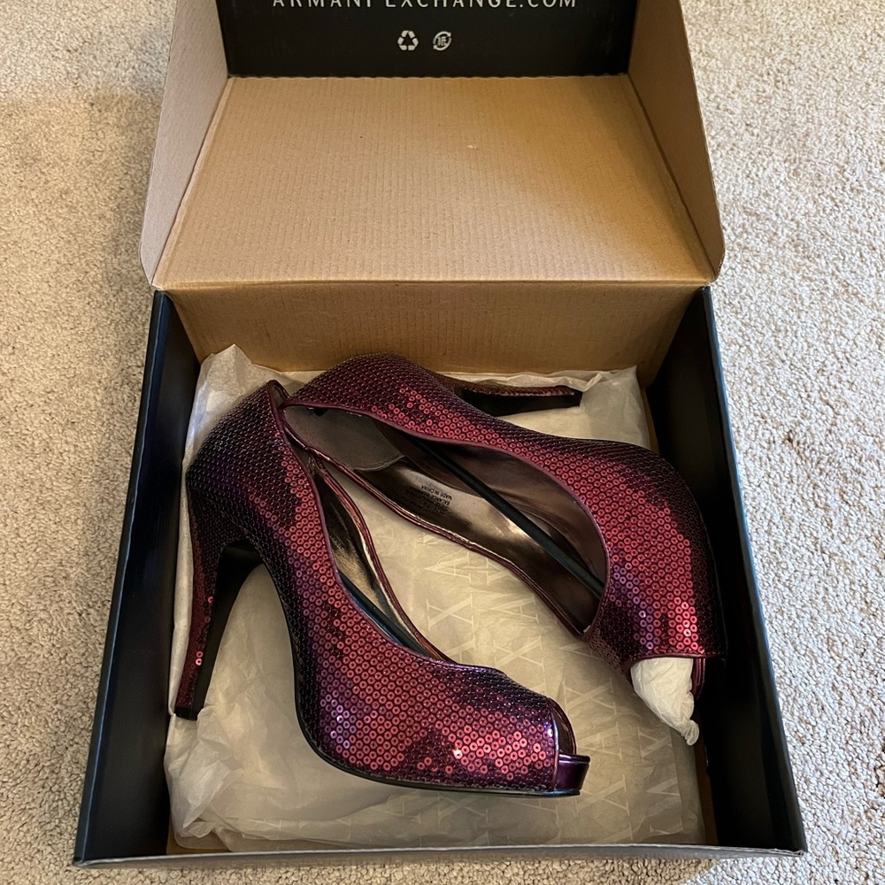 Armani Exchange A/X Sequined Heels Size 7.5